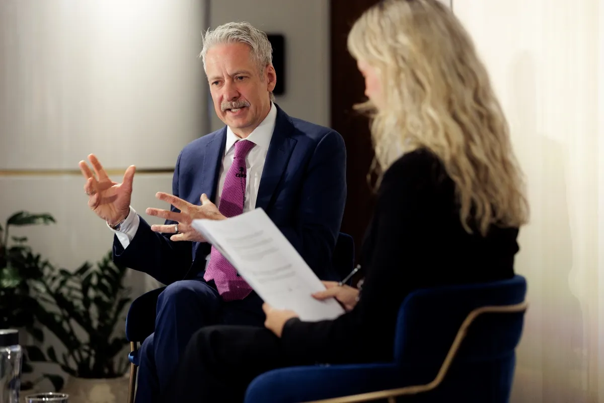 Mining industry leader sharing strategic insights in an interview